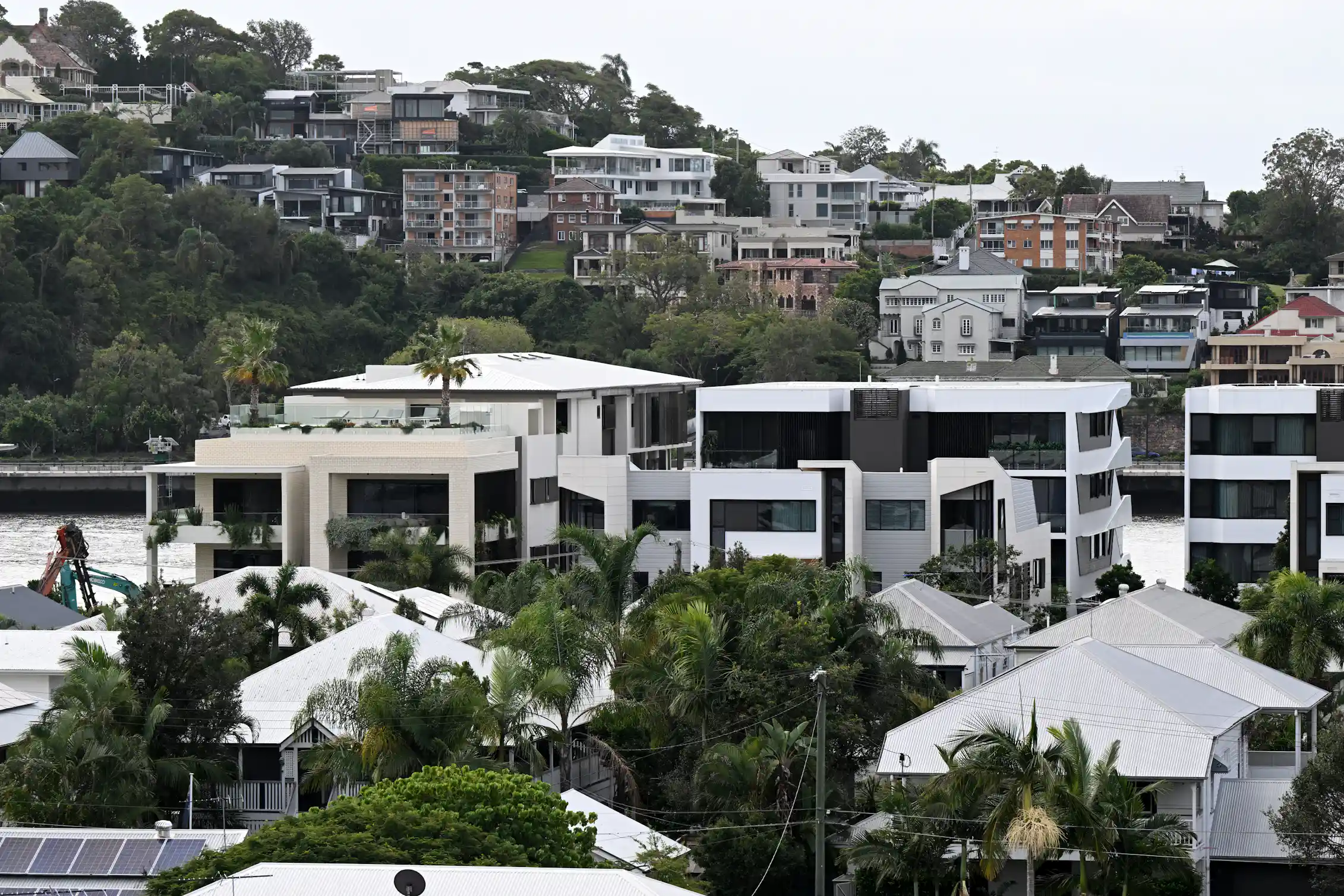 Residential properties are seen in Brisbane