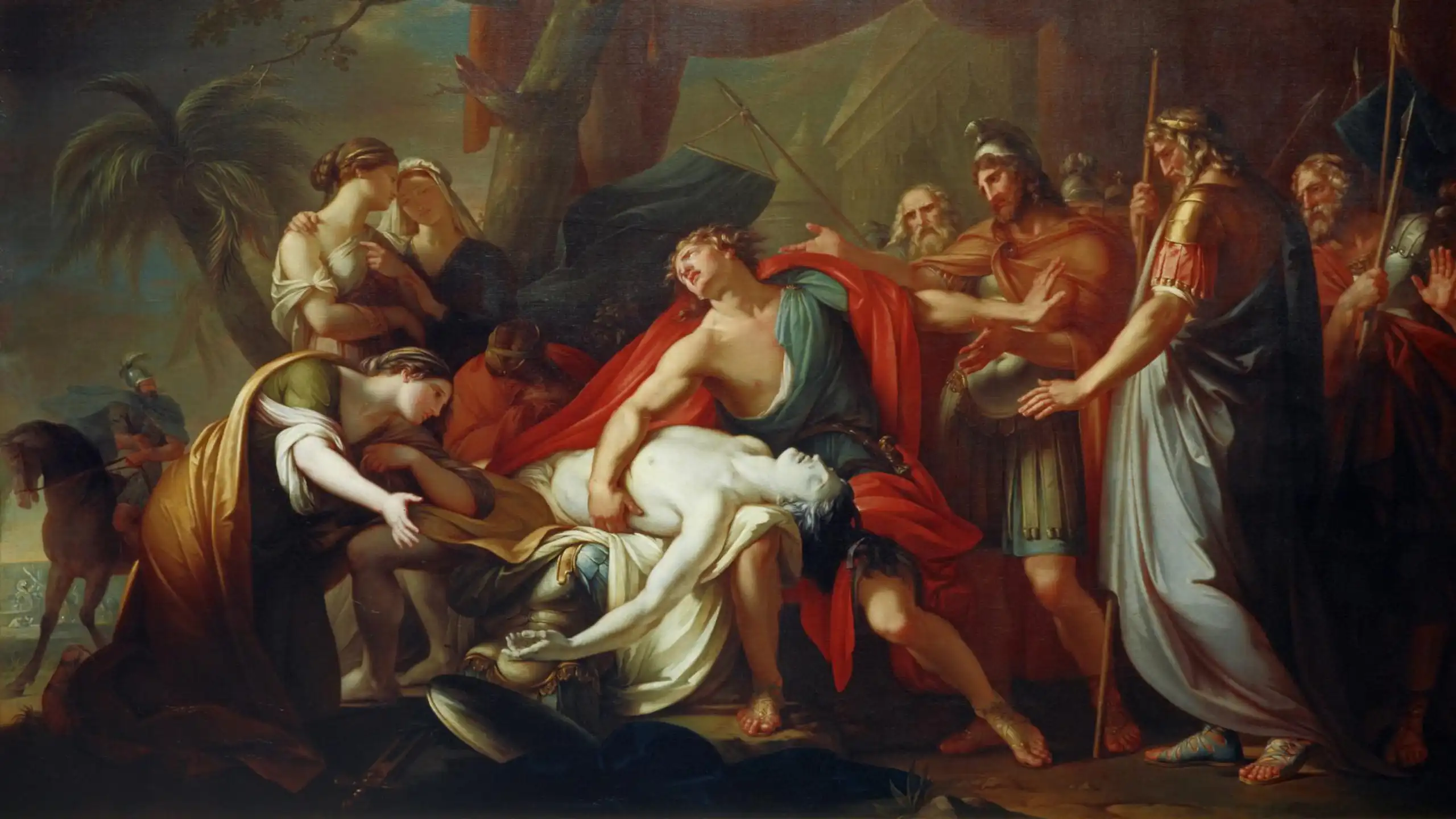 « Achille se lamentant sur la mort de Patrocle » de Gavin Hamilton (1760-1763).