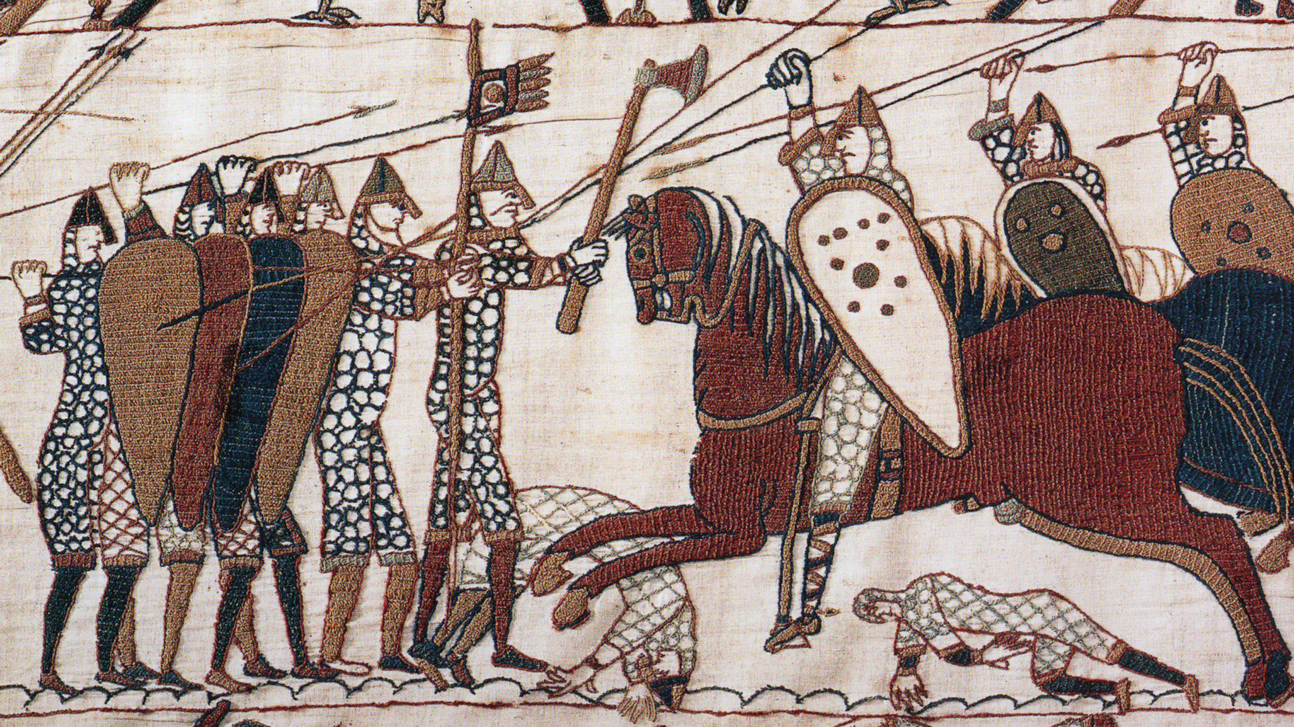 Un morceau de la tapisserie de Bayeux.