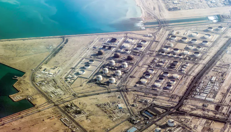 An aerial view of Qatar's Ras Laffan industrial complex.