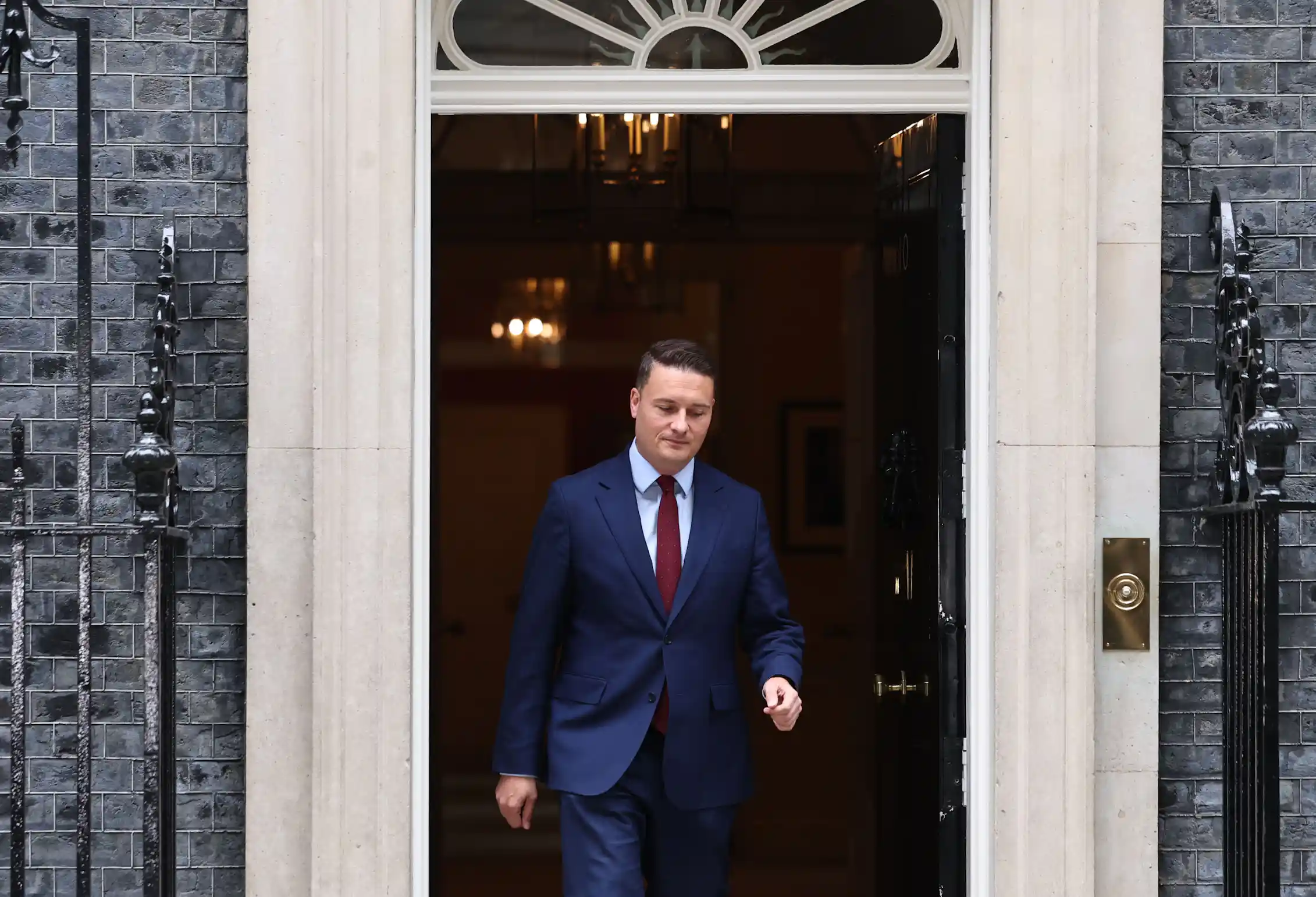 wes streeting leaving 10 downing street.