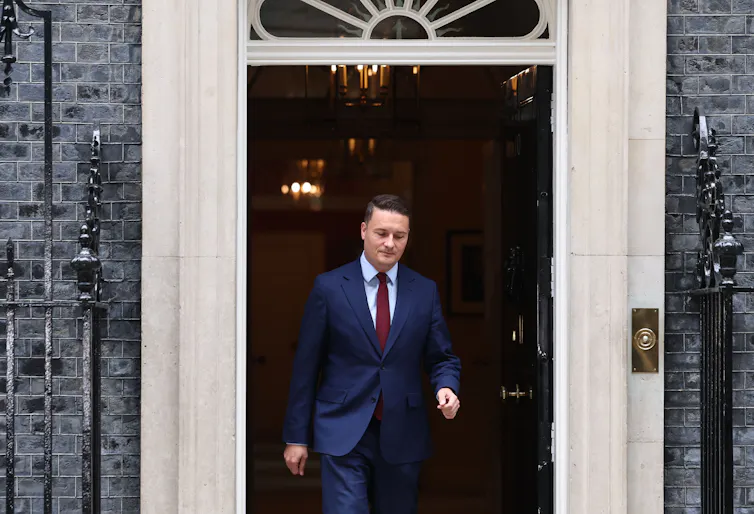 wes streeting leaving 10 downing street.