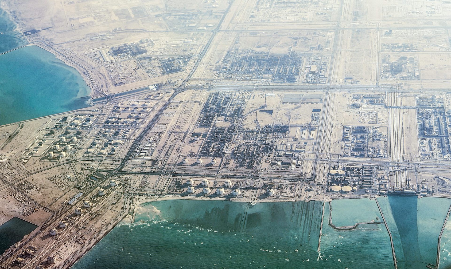 Liquefied natural gas facilities in Ras Laffan Industrial City.
