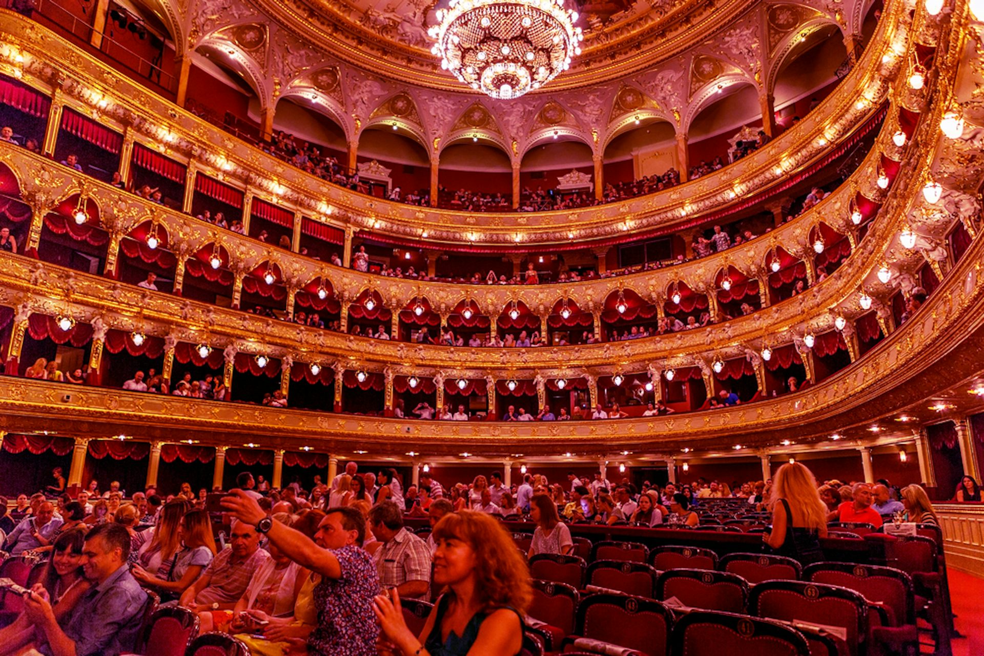 An opera house in Odessa, Ukraine.