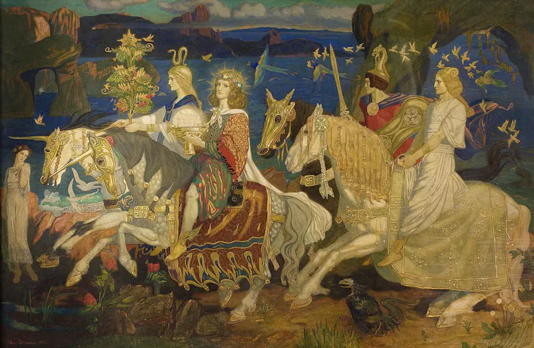 _Jinetes de los Sidhe_ de John Duncan (1911).