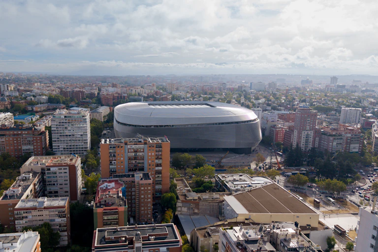 Vista del estadio Santiago Bernabéu.