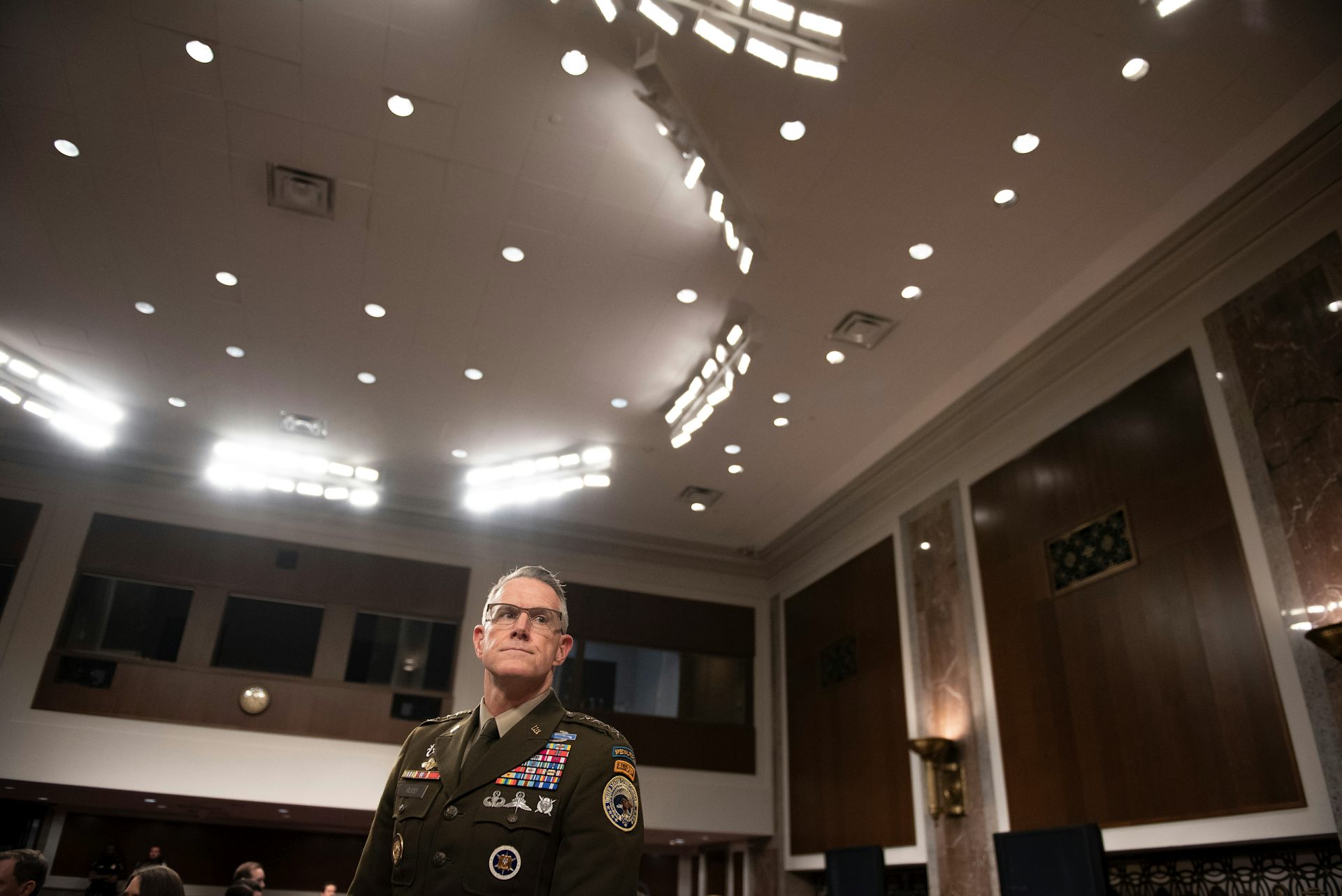 Gen. Joshua Rudd stands before the Senate Committee on Armed Services in Washington