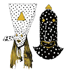 Angina de Poitrine: why the mind enjoys tune isn't absolutely understood 1 A drawing of a person with a white mask with black dots and another with a black mask and white dots.