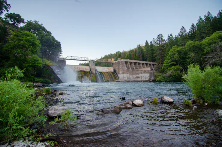 A dam on a river