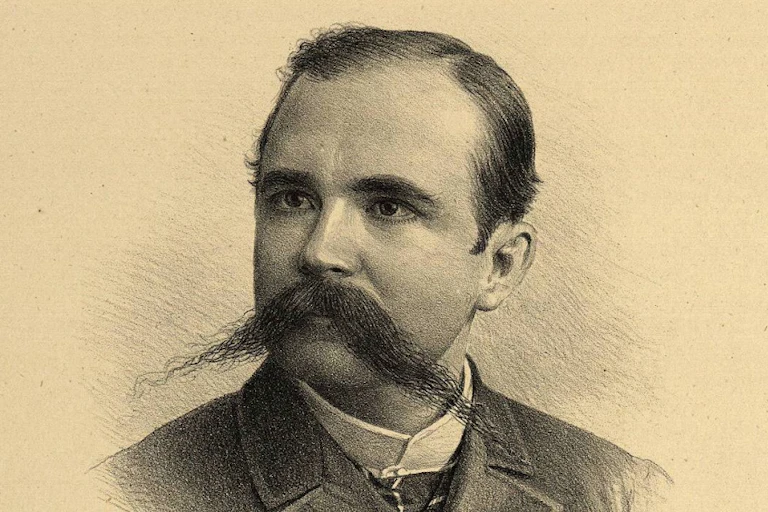 Retrato en sepia de un hombre con aspecto decimonónico
