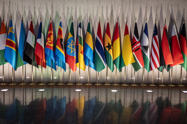 Row of country flags