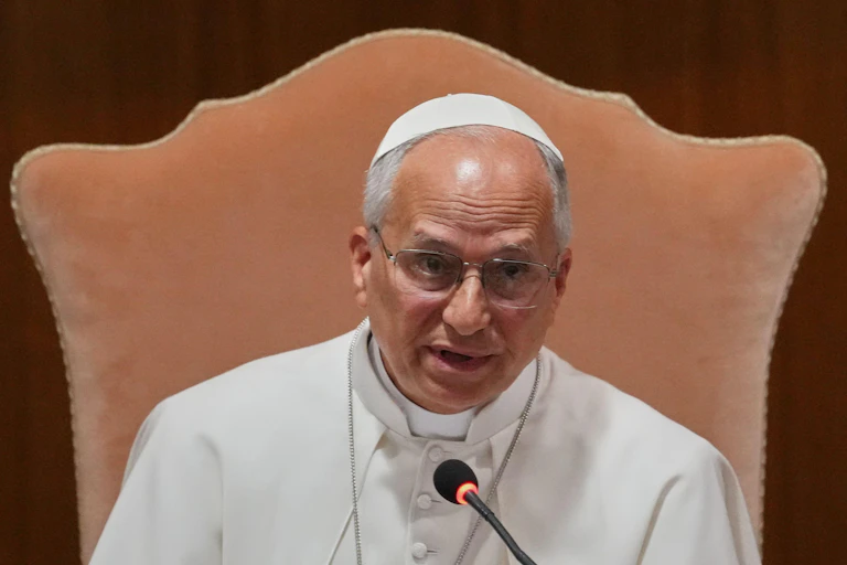 Pope Leo XIV presents his first encyclical at the Vatican, May 25.