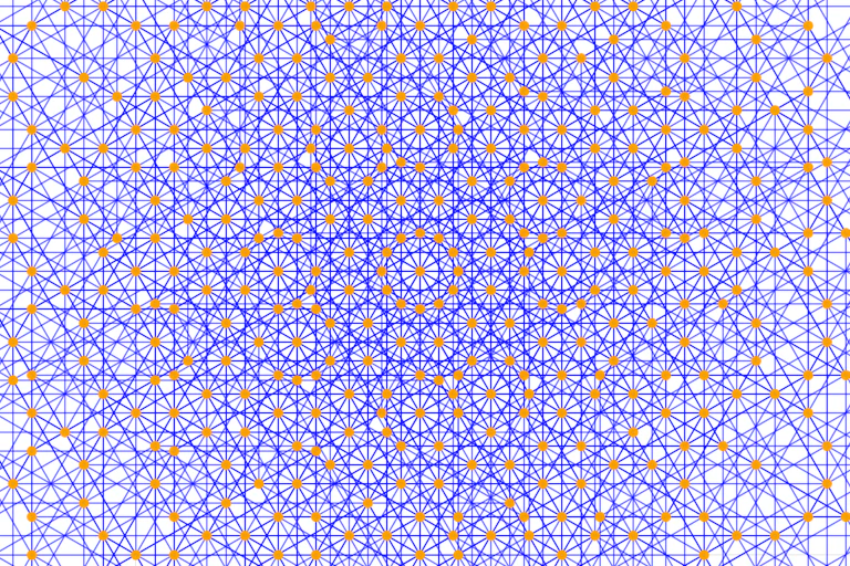 Complex diagram of dots and lines