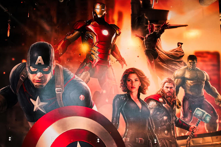 A raft of Marvel superheroes jacked up and ready for action.