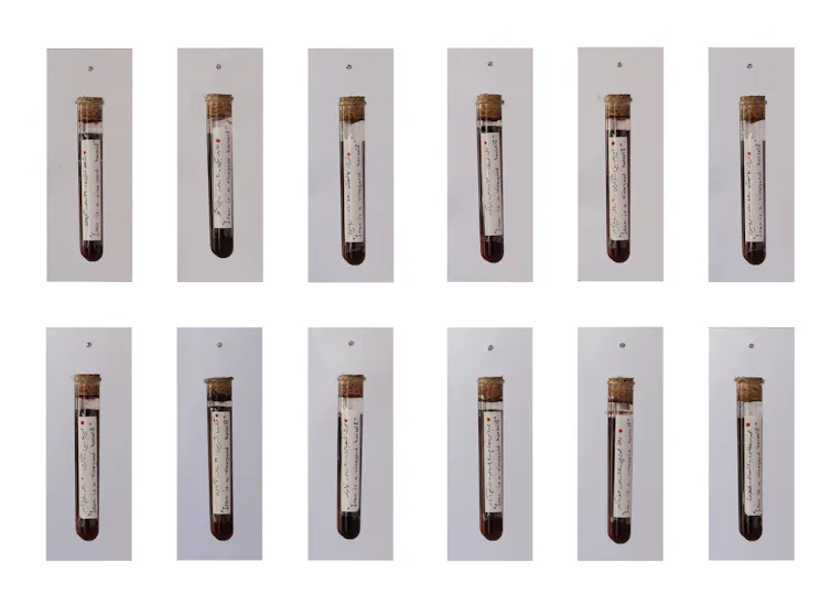 Photos of vials of liquid