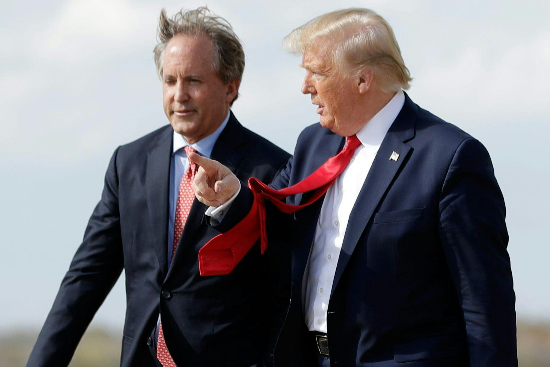 US president Donald Trump with Texas attorney-general Ken Paxton in 2019.