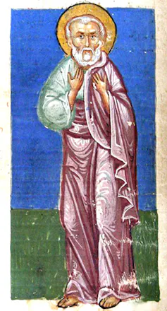 Depiction of an early Christian monk.
