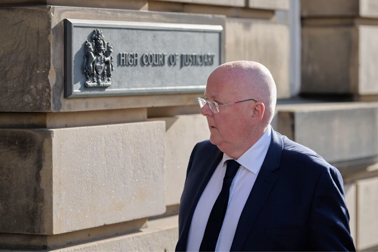 peter murrell arriving at court in edinburgh