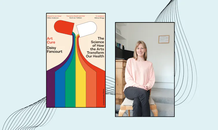 Art Cure book cover and Daisy Fancourt