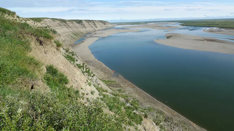 View of Colville River in northern Alaska