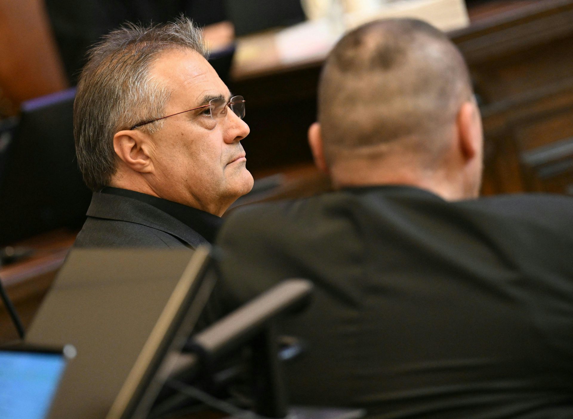 Egisto Ott in a courtroom in Vienna.