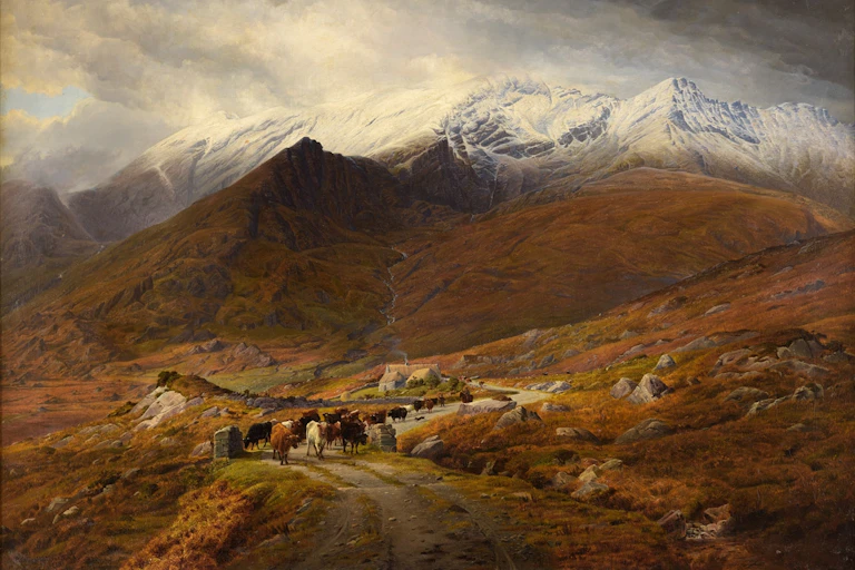 Painting of ear Killarney (Killarney National Park), Ireland in 1860 by Bartholomew Colles Watkins