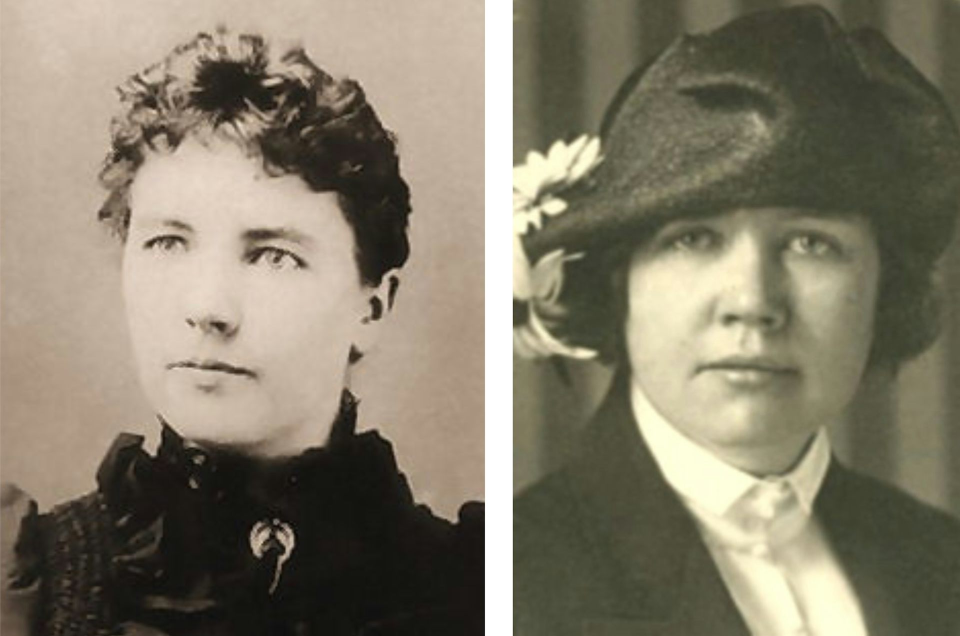 (L-R) Laura Ingalls Wilder in 1885 and her daughter Rose Wilder Lane in 1921.