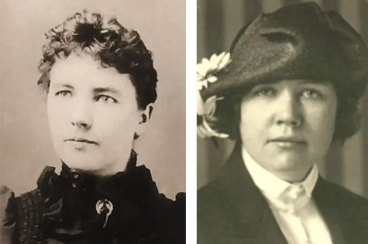 (L-R) Laura Ingalls Wilder in 1885 and her daughter Rose Wilder Lane in 1921.