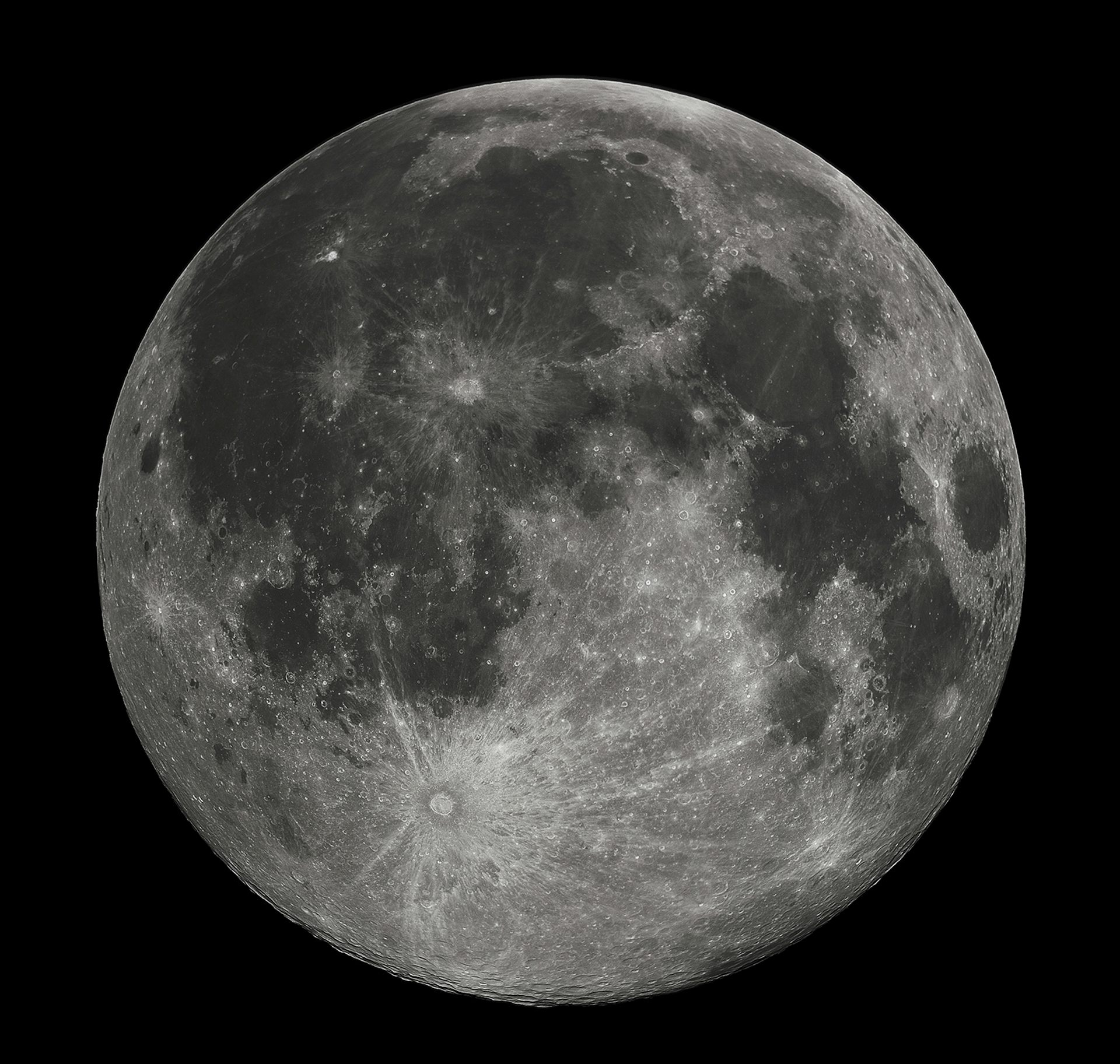 Foto de la luna llena tomada el 22 de octubre de 2010 desde Madison, Alabama, EE.UU.
