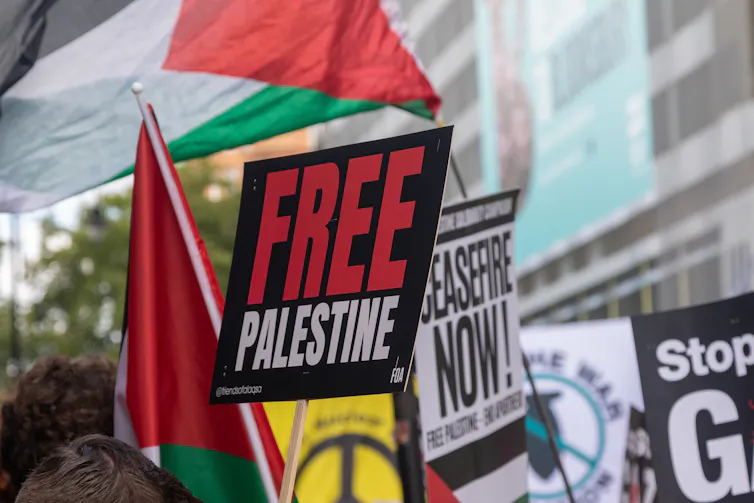 The leftwing vote is splitting – we checked out who's shifting to the Vegetables and what they care about 1 Flags and pro-Palestinian banners at a march in london