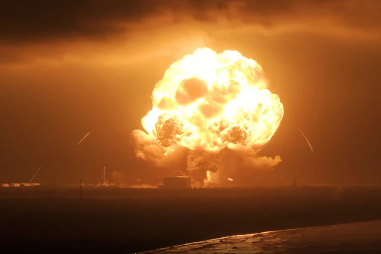 Vue de l'explosion.