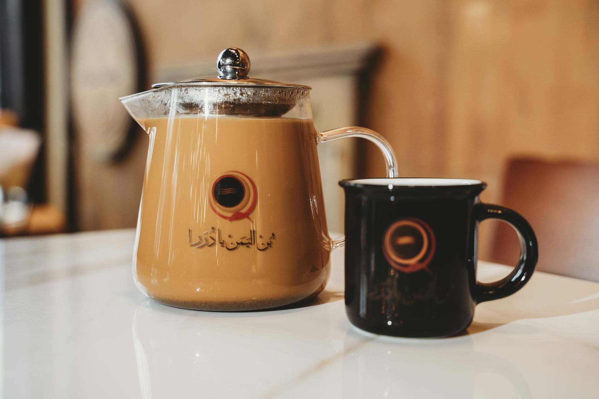 Coffee kettle and mug