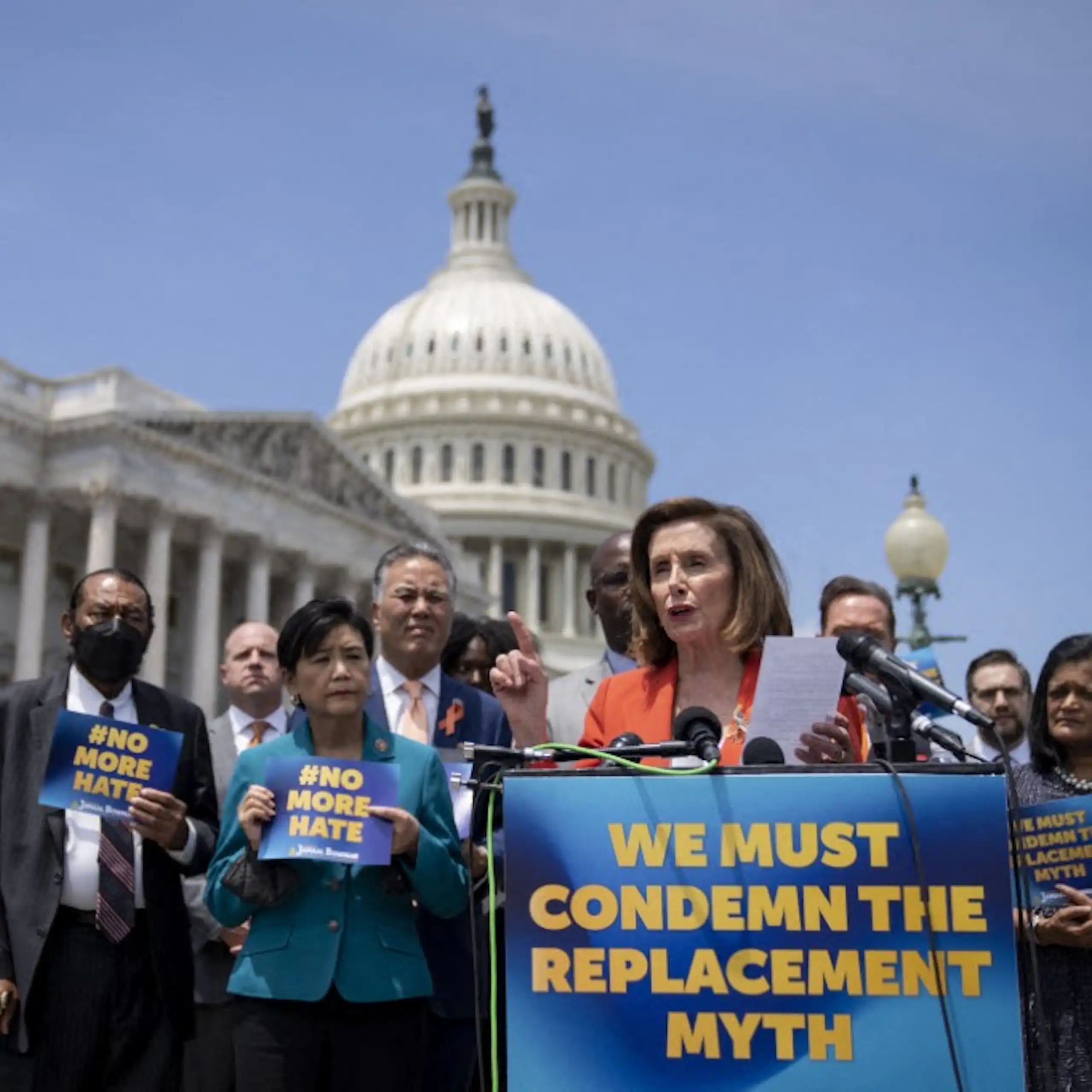 Nancy Pelosi lors d'une conférence de presse en 2022.