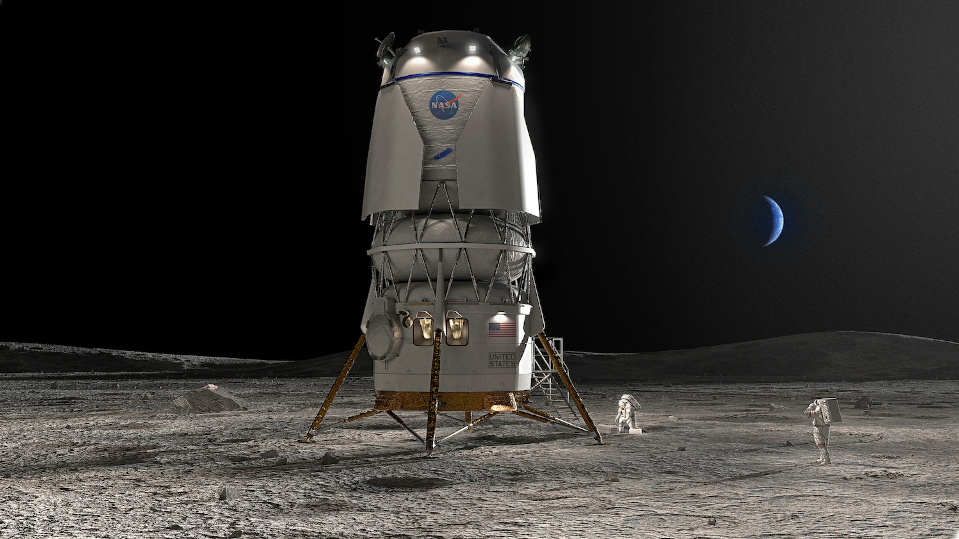 Blue Origin is building one of the two landers to carry astronauts down to the lunar surface.