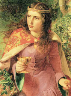 Painting of Queen Eleanor holding a chalice