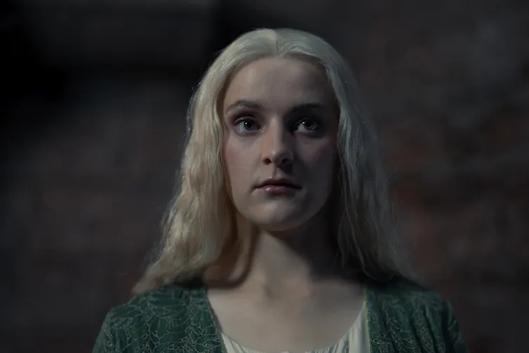 Phia Saban as Helaena Targaryen in House of the Dragon.