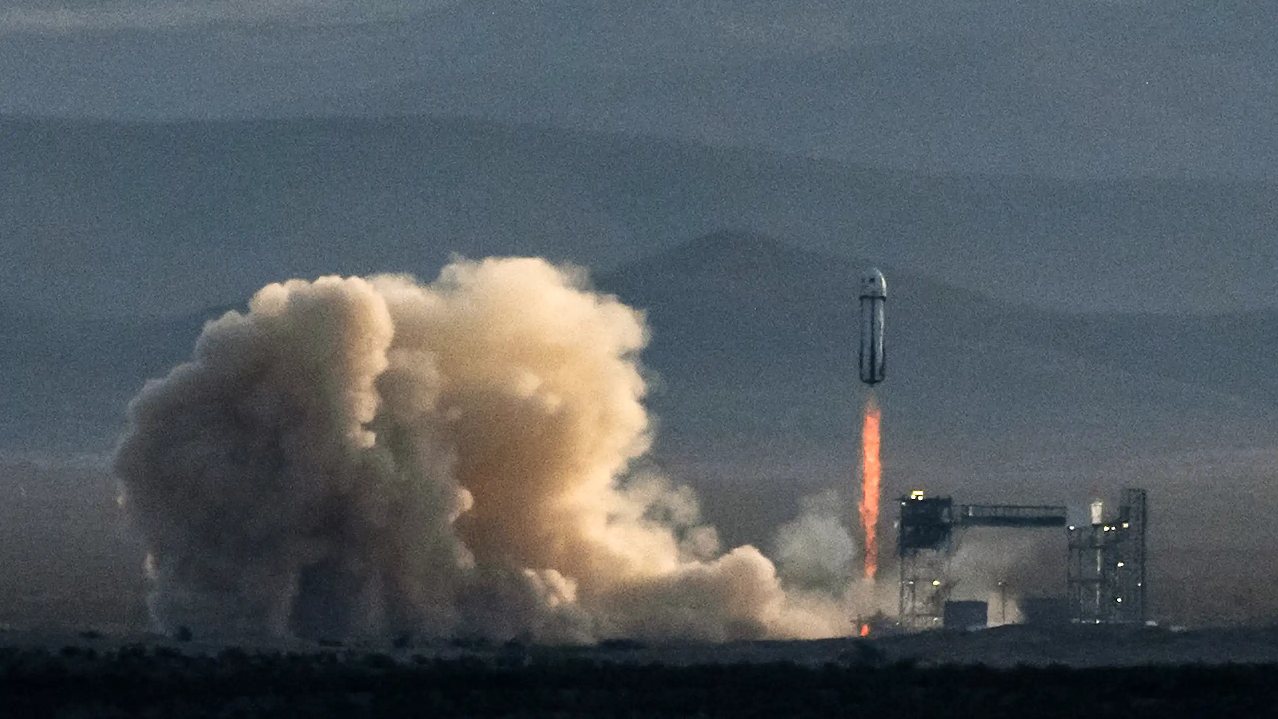 Blue Origin's New Shepard rocket which carried Katy Perry lifted off on April 14, 2025.