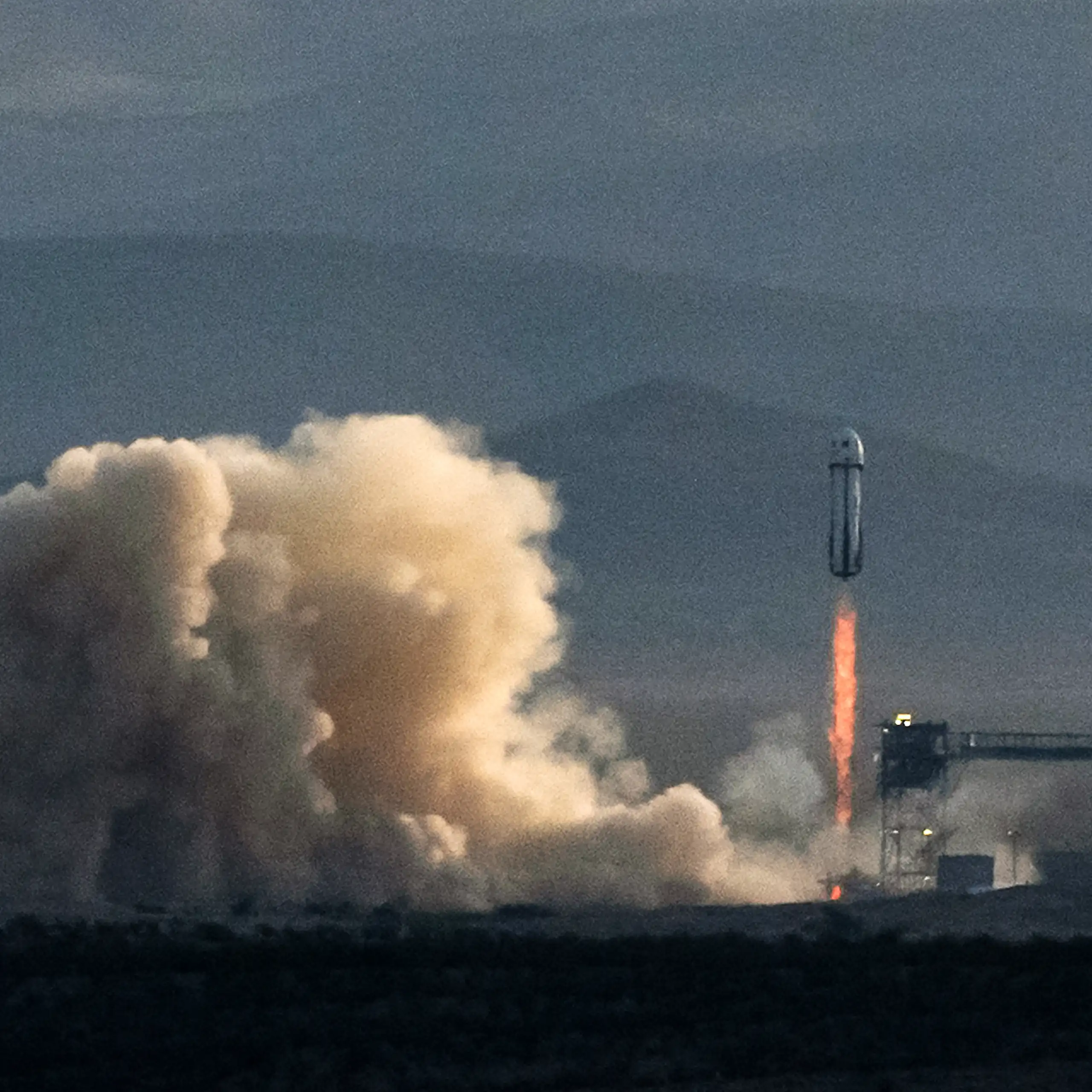 Blue Origin's New Shepard rocket which carried Katy Perry lifted off on April 14, 2025.