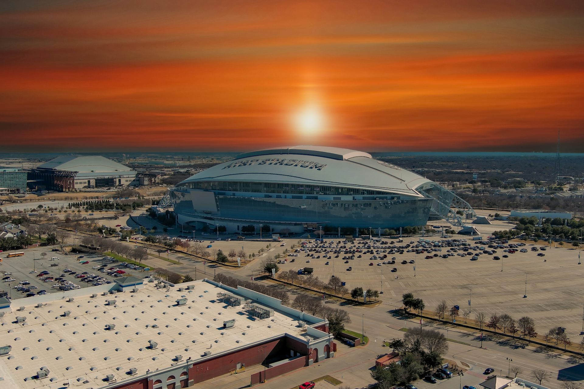 Vue panoramique du stade.