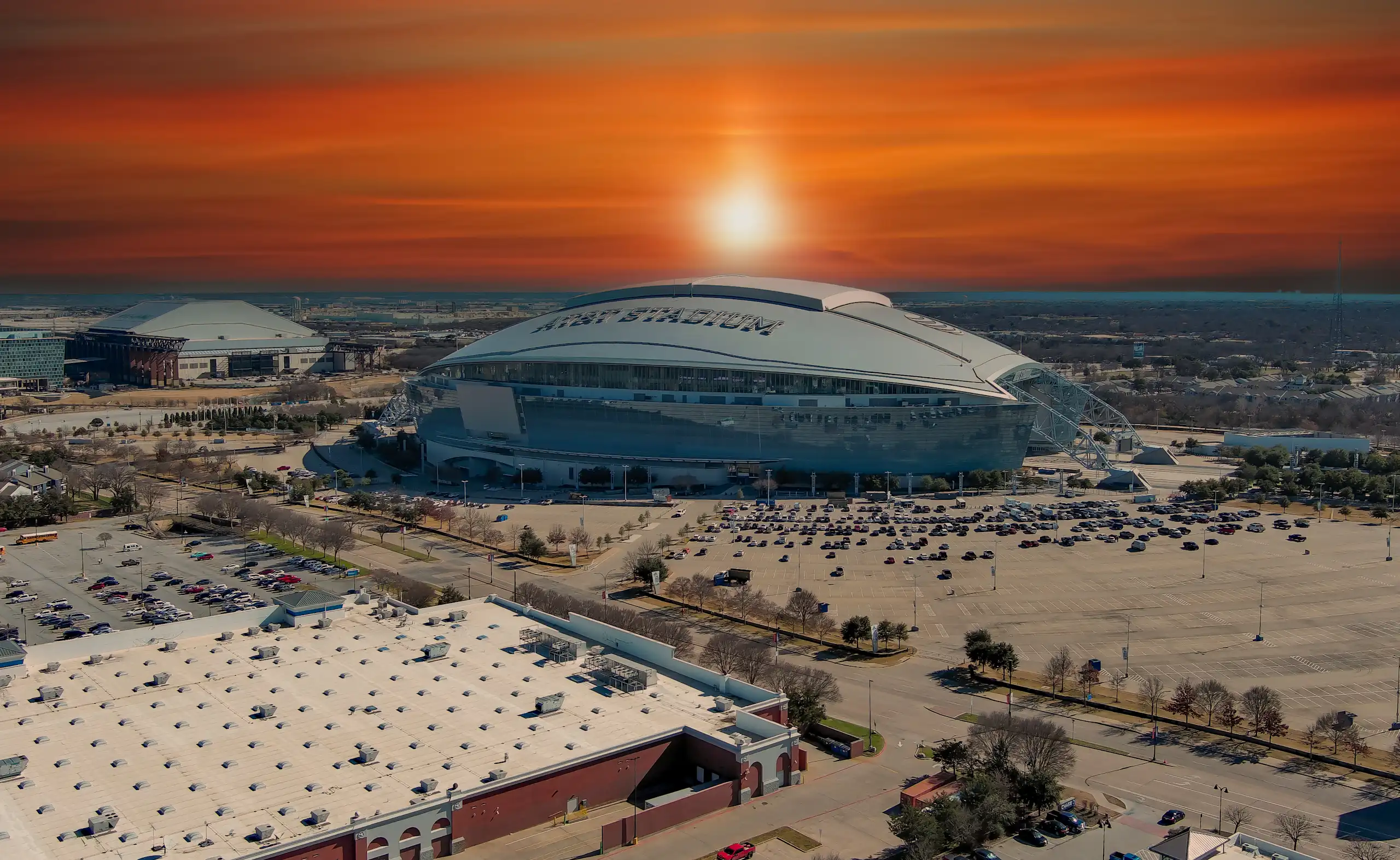 Vue panoramique du stade.