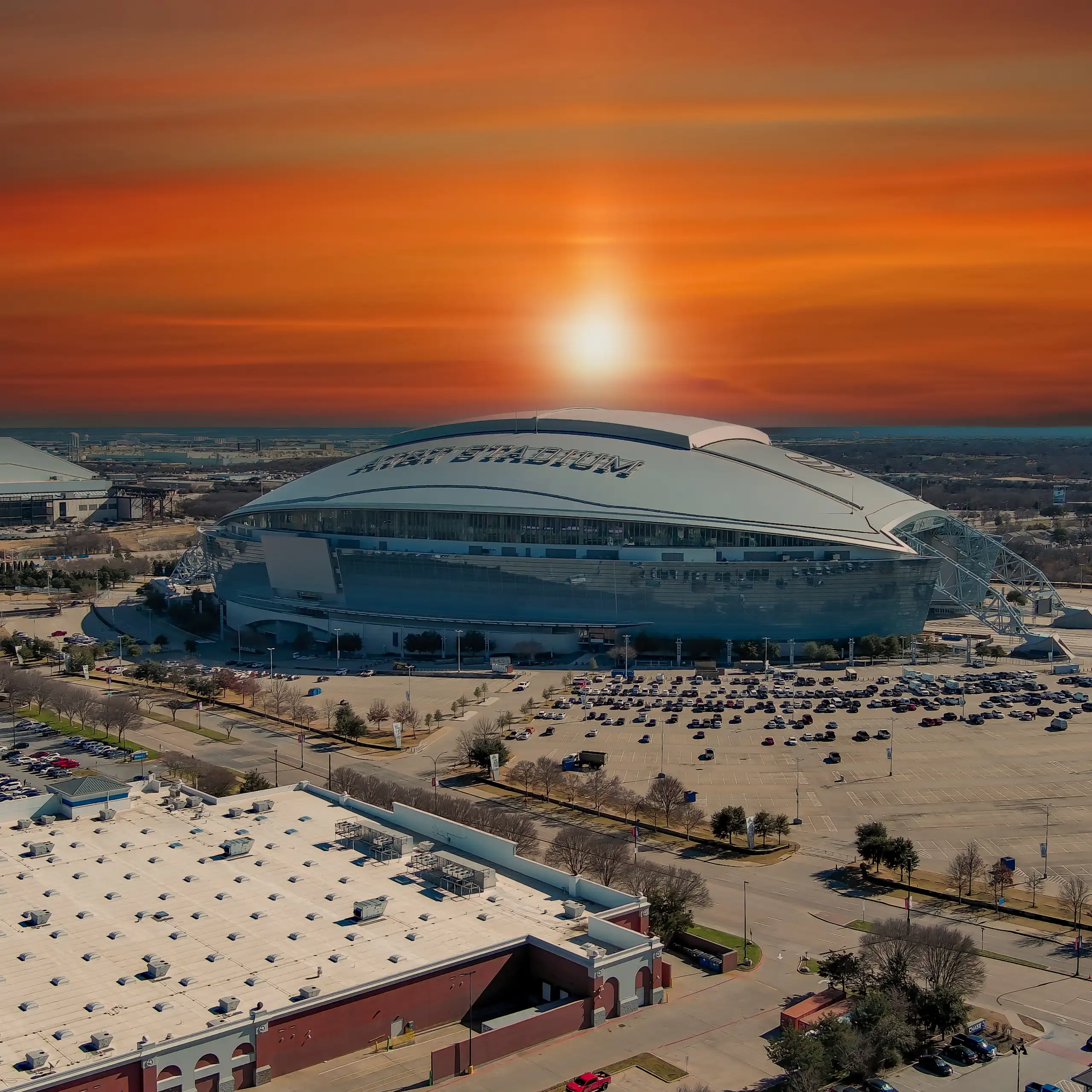 Vue panoramique du stade.