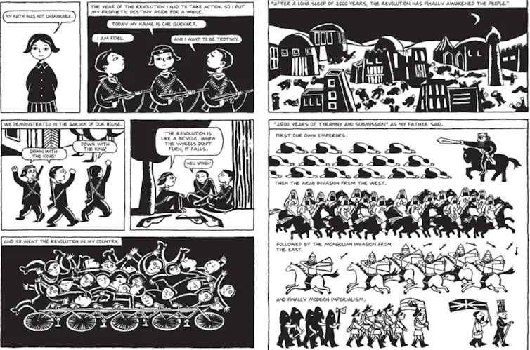 Cómic en blanco y negro.