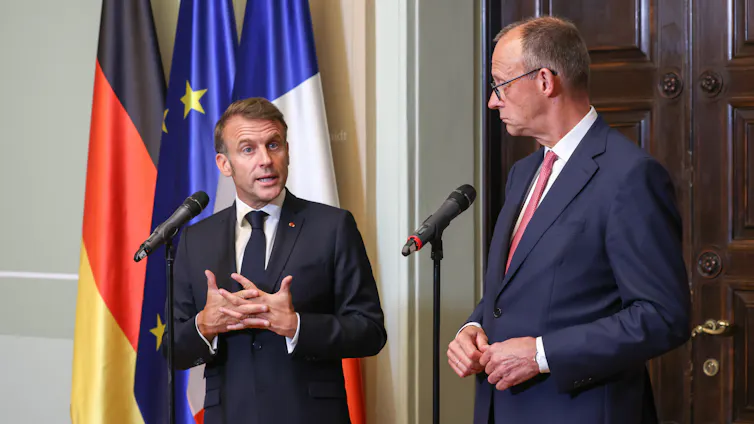 Emmanuel Macron and Friedrich Merz.