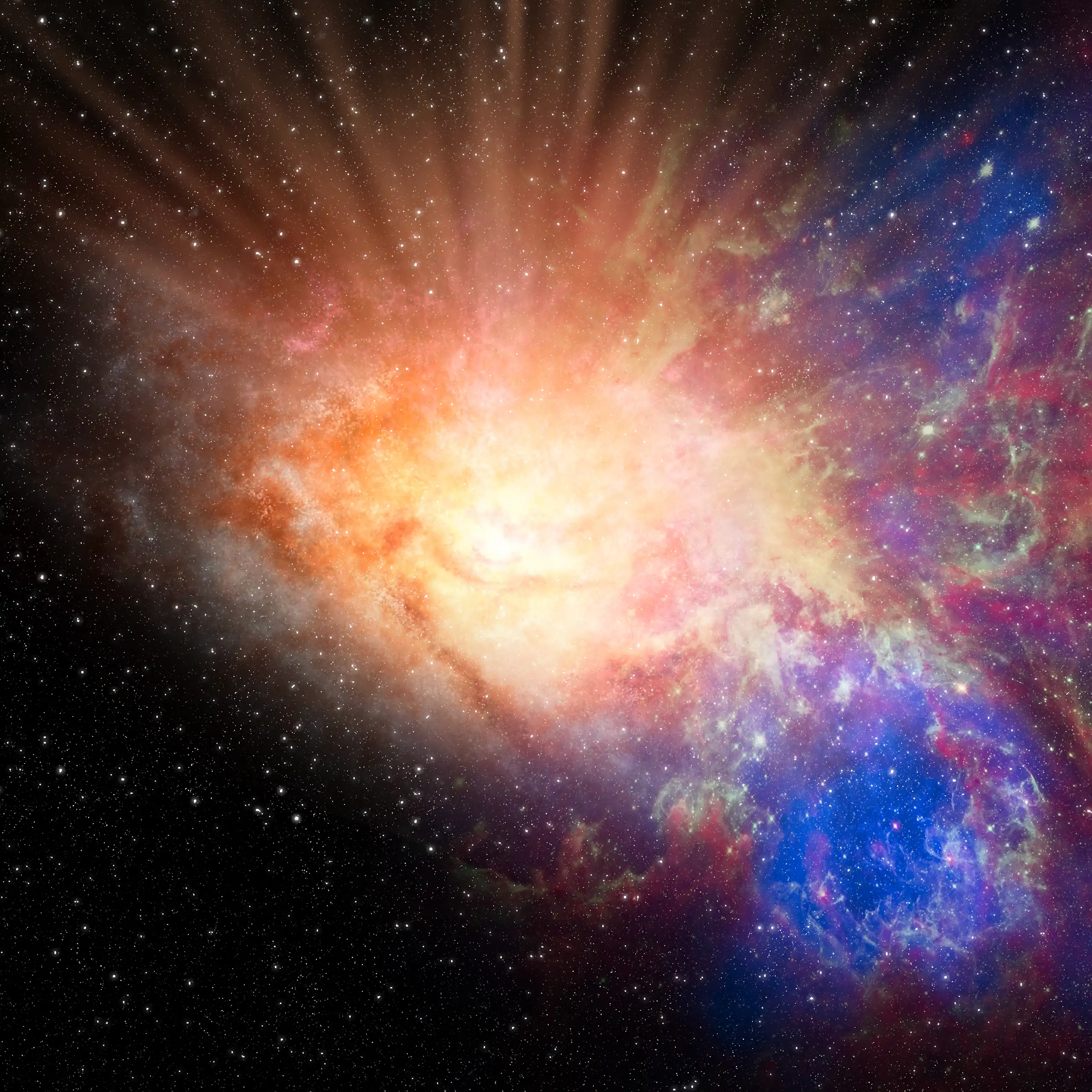Representation of the Big Bang.