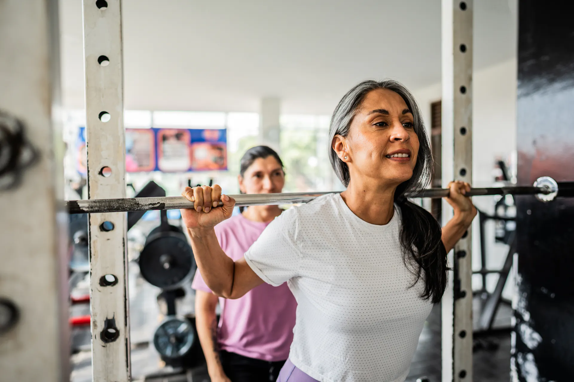 Woman lifting weights