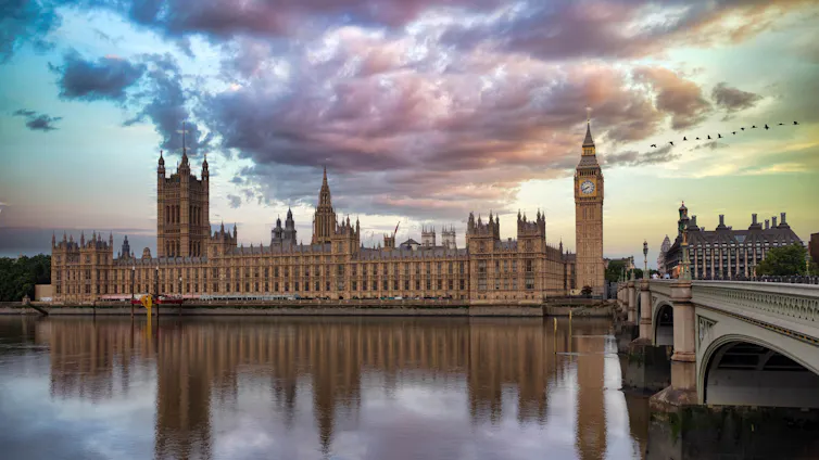 The Houses of Parliament.
