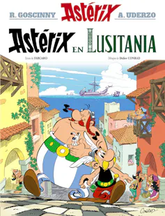Portada del cómic Asterix en lusitania.