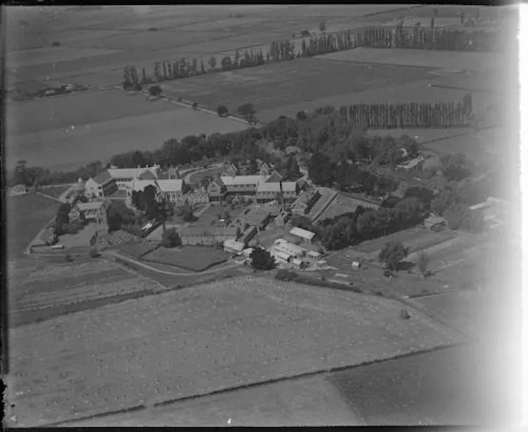 Aerial photograph of Mount Magdala.