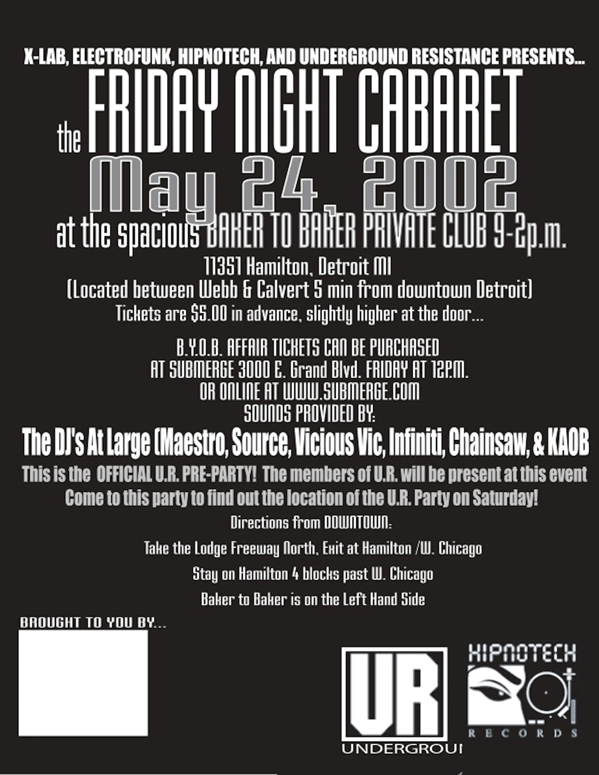 Flyer for a May 24, 2002 