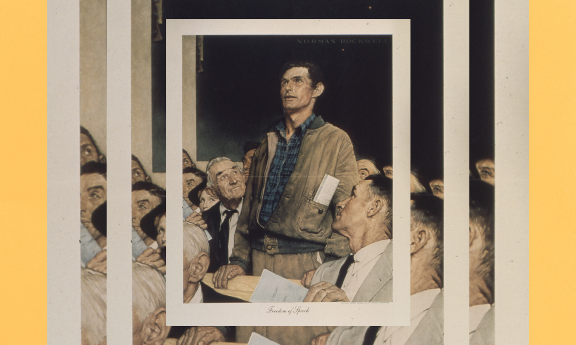 Freedom of Speech by Norman Rockwell.